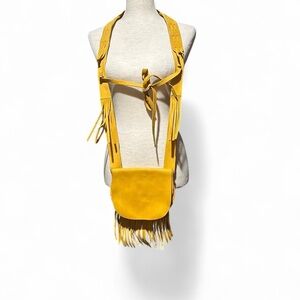 Stylish Yellow Fringe Women's Bag
